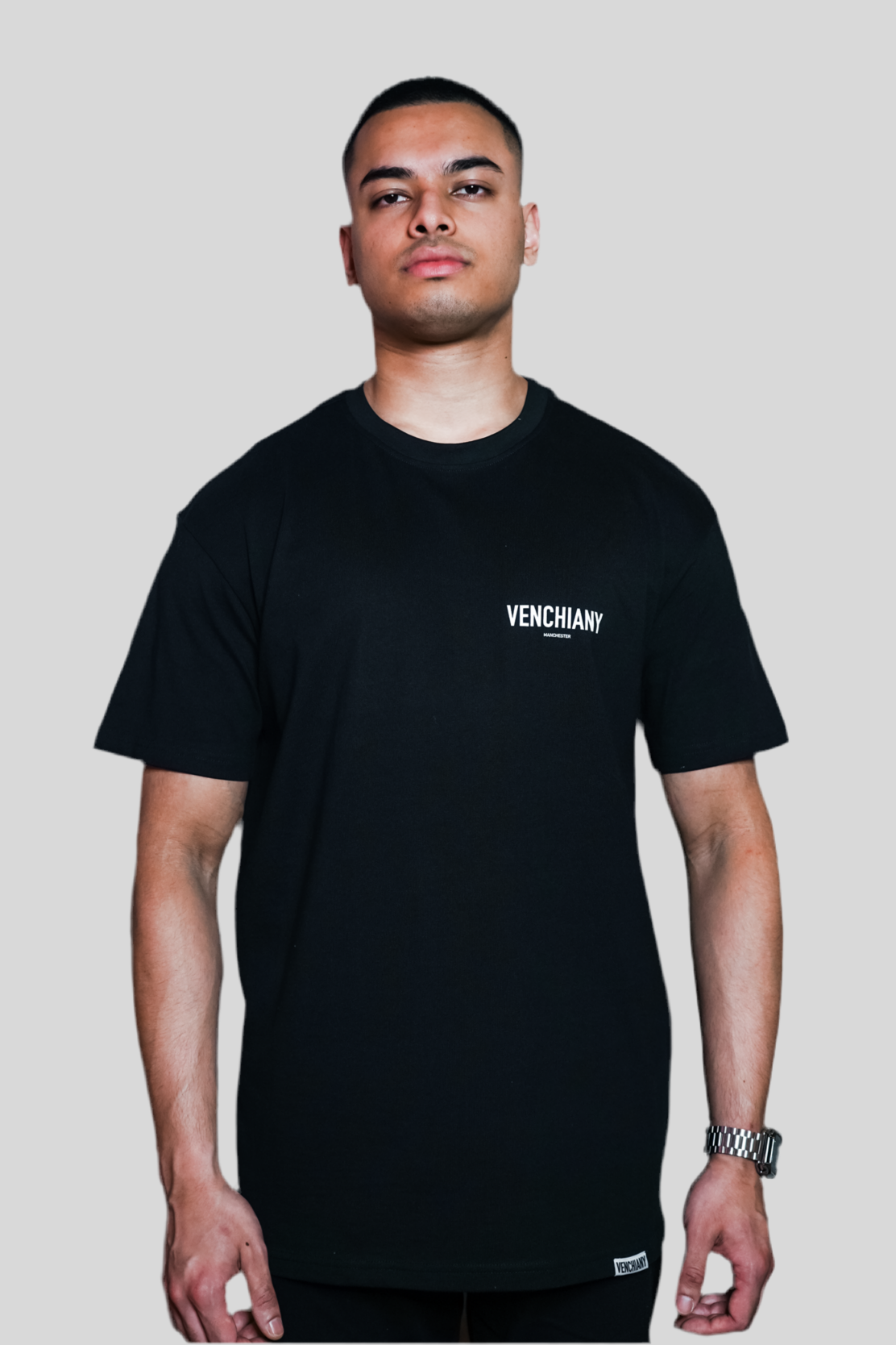 Create your own story Oversized Black T Shirt VENCHIANY