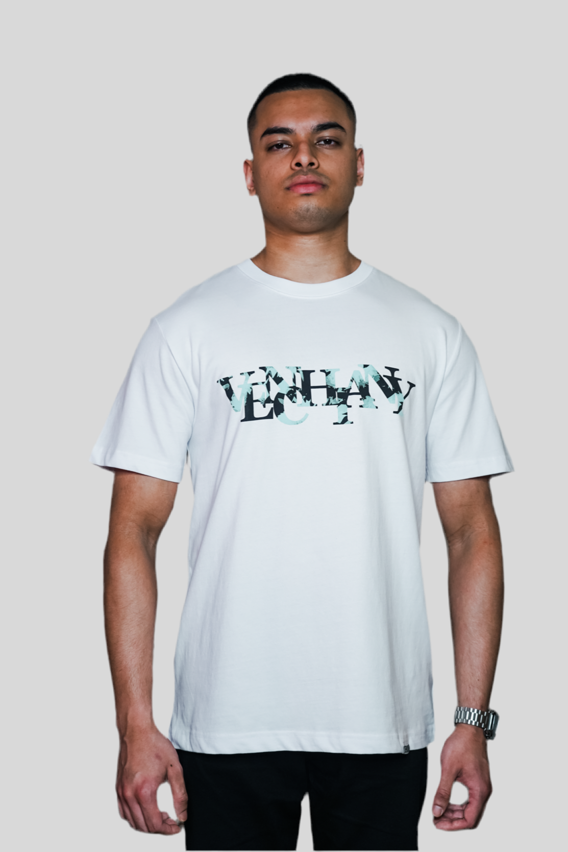 Relaxed Fit, Signature VENCHIANY T-Shirt (White)