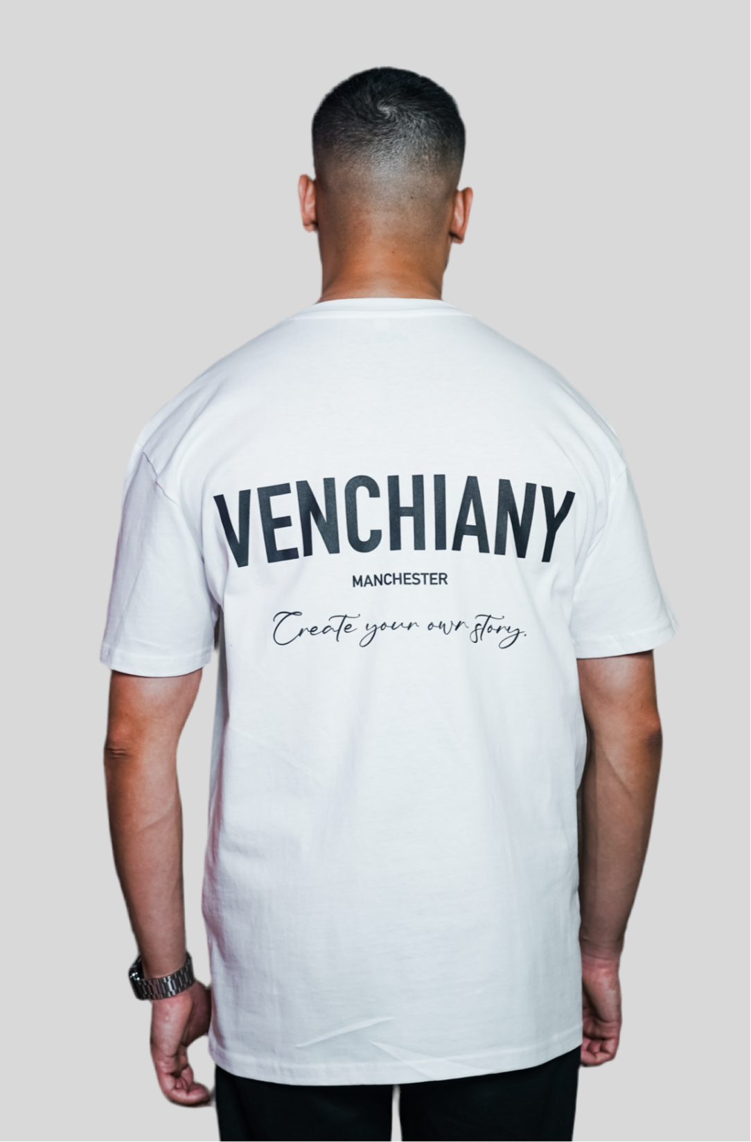 Create your own story' Oversized White T-Shirt – VENCHIANY